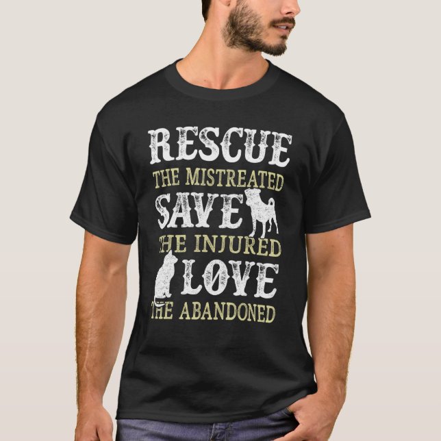 Retro Rescue the falsch Gerettet verletzte Liebe T-Shirt (Vorderseite)