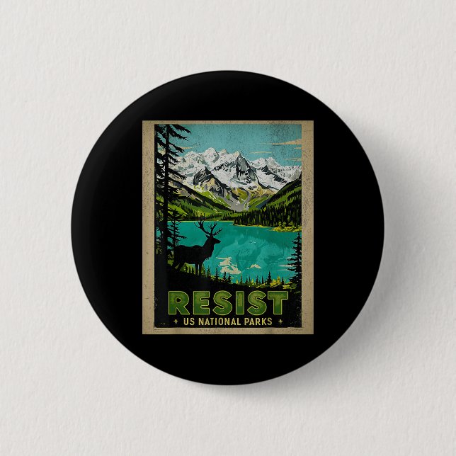 Retro Residence Alt Us Nationalpark Nps Service Button (Vorderseite)