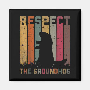 Retro Respekt Das Erdhörnchen Waldmurmeltier Tier Magnet