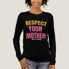 Retro Respektiere Deine Mutter Grafik Lustiges Mut Tri-Blend Shirt
