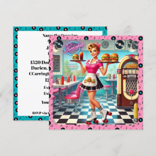 Retro-Restaurant-Einladung Einladung