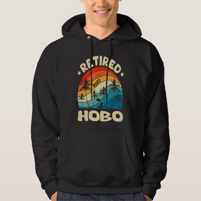 Retro Retired Hobo Vintage Retirement Worked Hoodie (Vorderseite)