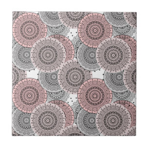 Retro, Retro-Muster, blau und rosa, elegant Fliese