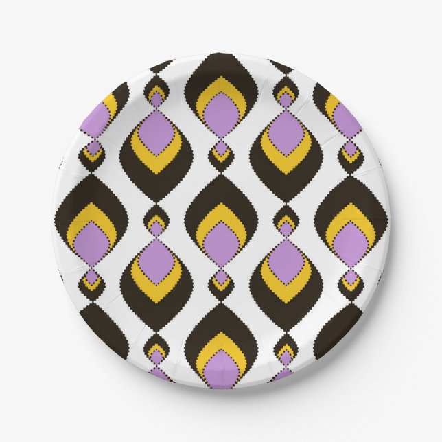 Retro, Retro-Ornament Pappteller (Vorderseite)