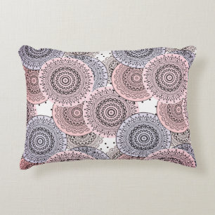 Retro, Retromuster, beige, grau, elegant Dekokissen