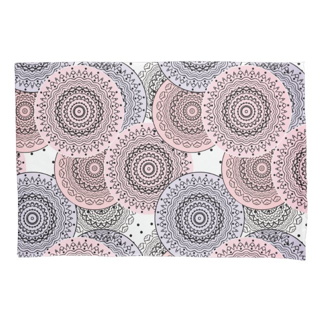 Retro, Retromuster, beige, grau, elegant Kissenbezug (Vorderseite)