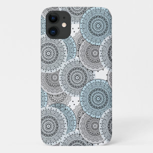 Retro, Retromuster, blau und grau, elegant Case-Mate iPhone Hülle