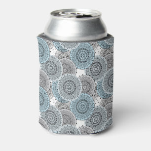 Retro, Retromuster, blau und grau, elegant Dosenkühler