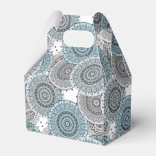 Retro, Retromuster, blau und grau, elegant Geschenkschachtel