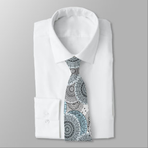 Retro, Retromuster, blau und grau, elegant Krawatte