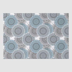 Retro, Retromuster, blau und grau, elegant Seidenpapier