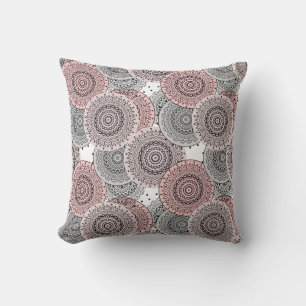 Retro, Retromuster, blau und rosa, elegant Kissen