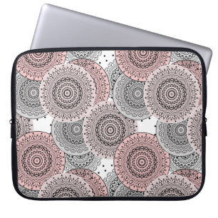 Retro, Retromuster, blau und rosa, elegant Laptopschutzhülle