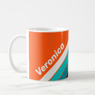 Retro-Rettungsschwimmer-Streifen mit Namen Kaffeetasse