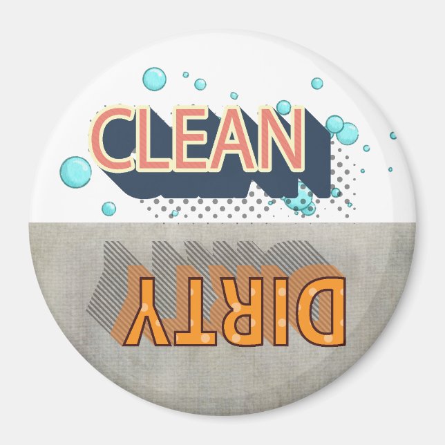 Retro-reversibler Geschirrspüler mit sauberer Wäsc Magnet (Vorne)