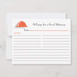 Retro-Rezeptkarte - Orange