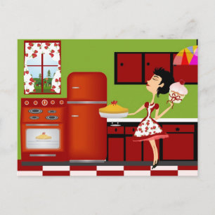 Retro-Rezeptkarte Postkarte