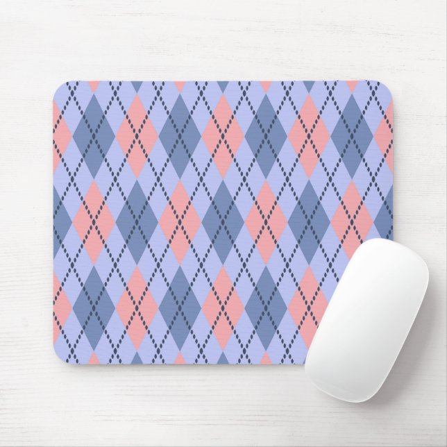 Retro rhombisches Muster. Mousepad (Mit Mouse)