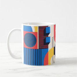 Retro Rhythm Mug – Vintage Shapes and Lines Kaffeetasse