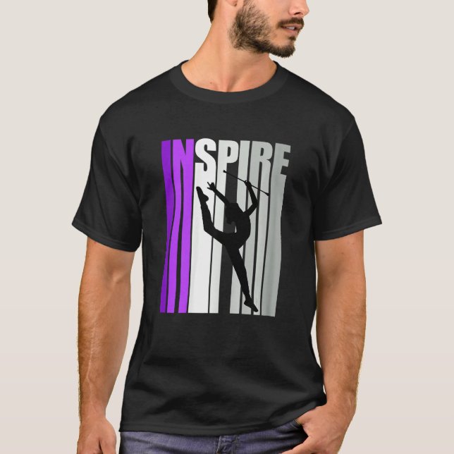 Retro Rhythmic Gymnastics Girl Inspire Inspiring S T-Shirt (Vorderseite)