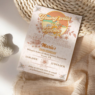 Retro-Rhythmus der ultimative Groovy 12. Geburtsta Einladung