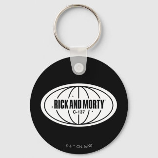 Retro Rick und Morty C-137 Dimension Abzeichen Schlüsselanhänger