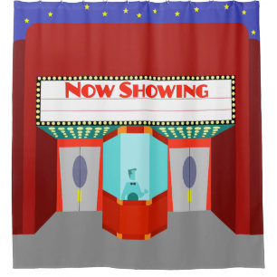 Rétro rideau en douche de salle de cinéma