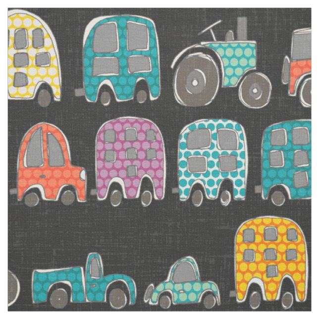 Retro-Rides Graphit Stoff (Muster)