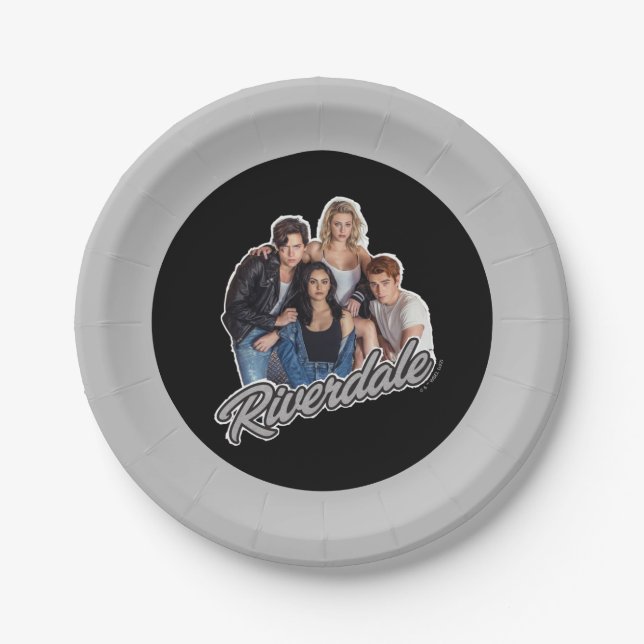 Retro Riverdale Group Graphic Pappteller (Vorderseite)