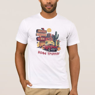 Retro Roadtrip T - Shirt für Reisende