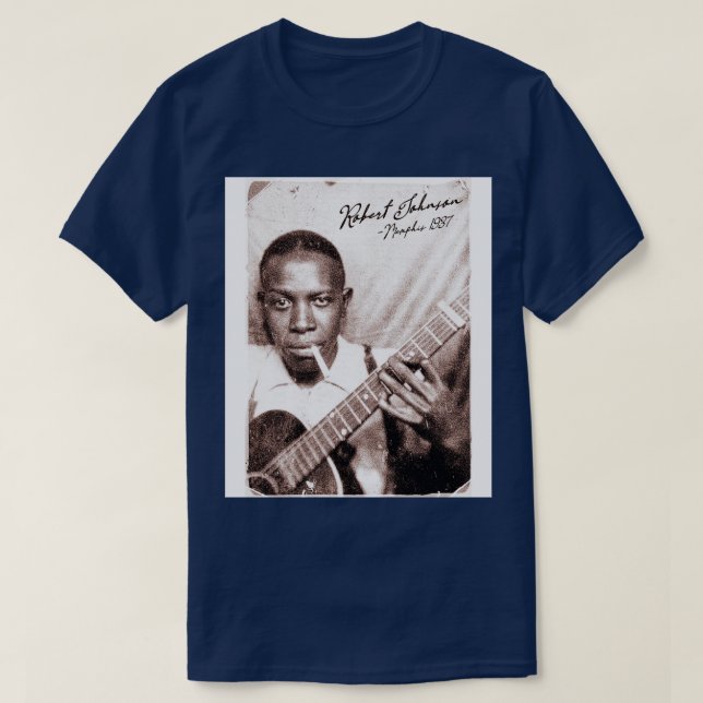 Retro Robert Johnson Memphis Foto Booth T-Shirt (Design vorne)
