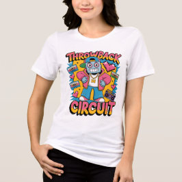 Retro Robot 90er-Jahre Hip Hop Design - Fun Cartoo Tri-Blend Shirt