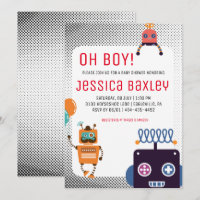 Retro Robot Baby Dusche