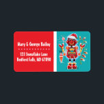 Retro Robot Christmas Card Address Labels Adressaufkleber<br><div class="desc">Mit diesen coolen Retro Robot Christmas Card Address Labels können Sie Ihre Weihnachtskarten-Umschläge überprüfen. Diese wurden speziell für die Kunden der Retro Weihnachtskartengesellschaft entwickelt. Passen Sie sie mit Ihrer eigenen Adresse und Informationen an. Schnelle Arbeit beim Versenden Ihrer Retro Weihnachtskarten! Original Illustrationen von Diane Dempsey. Mehr Spaß Retro Weihnachtsartikel finden...</div>