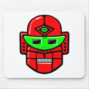 Retro Robot Head Mousepad