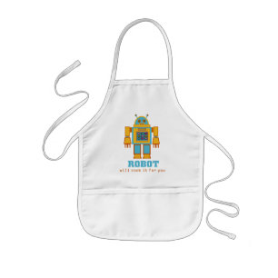 Retro Robot Kinderschürze