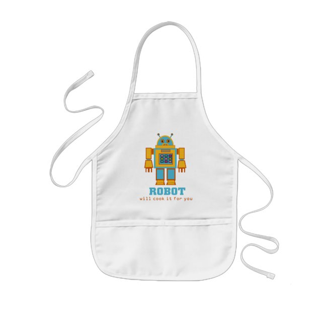 Retro Robot Kinderschürze (Vorne)