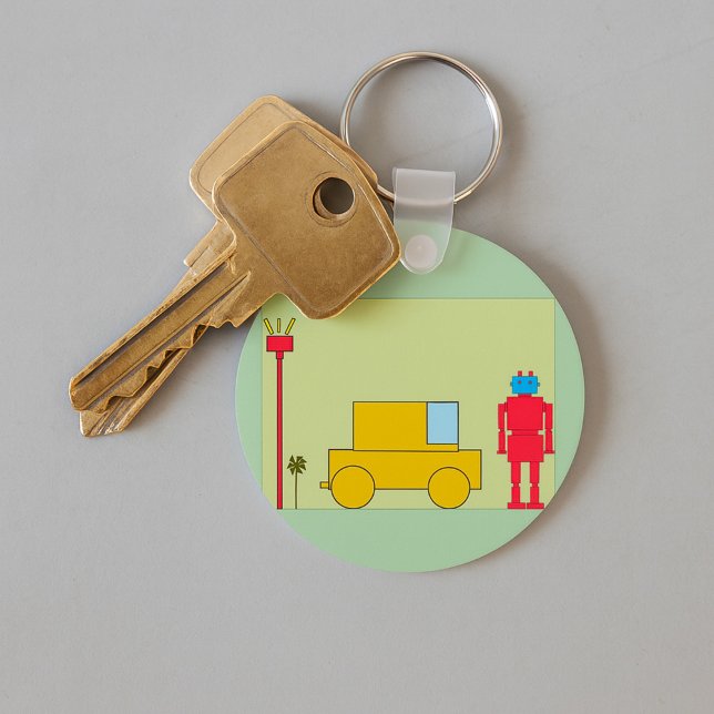 Retro-Roboter und -Autos Schlüsselanhänger (Von Creator hochgeladen)