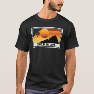 Retro Rock Climbing erobern Kletterwand für Männer T-Shirt