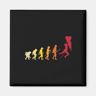 Retro Rock Climbing - Vintage Boulderer Kletterer Magnet