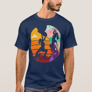 Retro Rock Climbing Wand Klettern T-Shirt