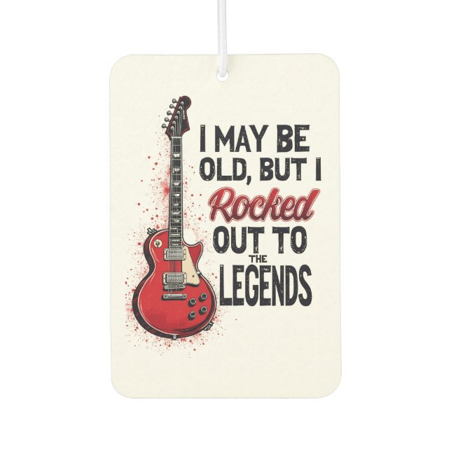 Retro Rock Gitarre Klassische Musik Nostalgie Desi Autolufterfrischer (Vorderseite)