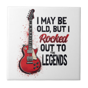 Retro Rock Gitarre Klassische Musik Nostalgie Desi Fliese