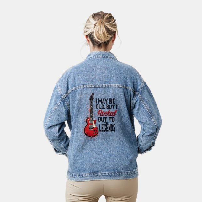 Retro Rock Gitarre Klassische Musik Nostalgie Desi Jeansjacke (Modell)
