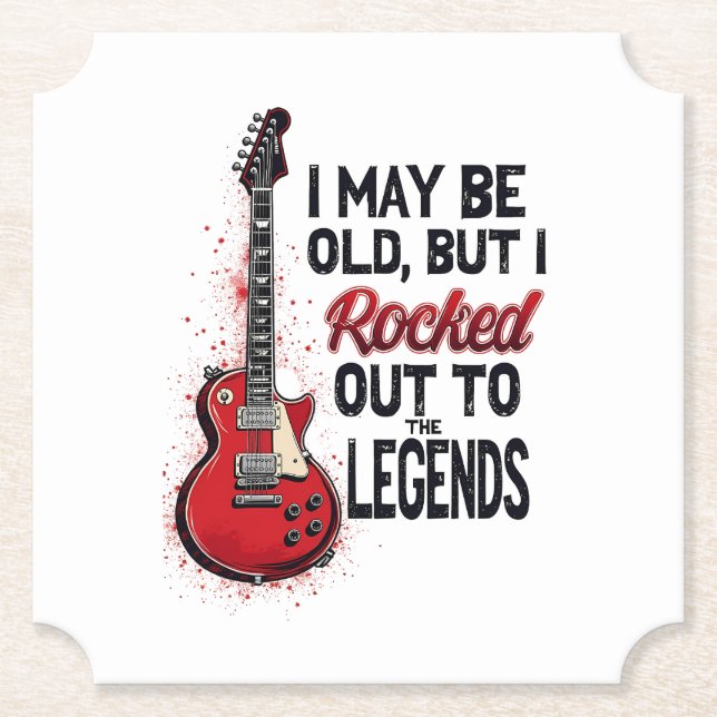 Retro Rock Gitarre Klassische Musik Nostalgie Desi Untersetzer (Vorderseite)