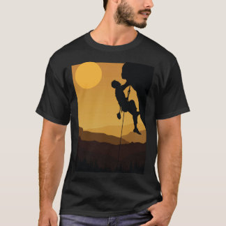 Retro Rock Klettern Bouldering 80er Berg Fels C T-Shirt
