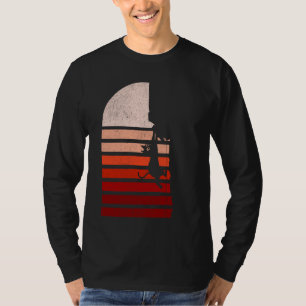 Retro Rock Klettern Katze Klettern Männer Frauen M T-Shirt
