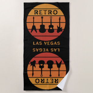 Retro rock Las Vegas Beach Handtuch