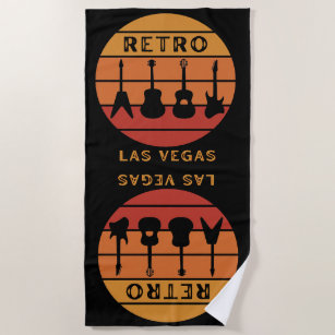 Retro rock Las Vegas Beach Handtuch