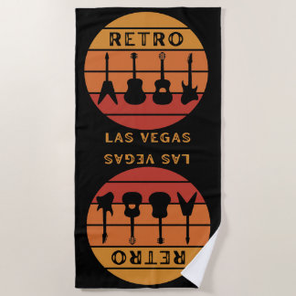 Retro rock Las Vegas Beach Handtuch